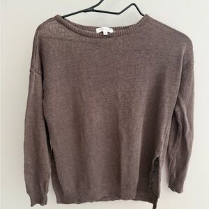 Demylee Elegant lightweight Brown Crew Neck Sweater